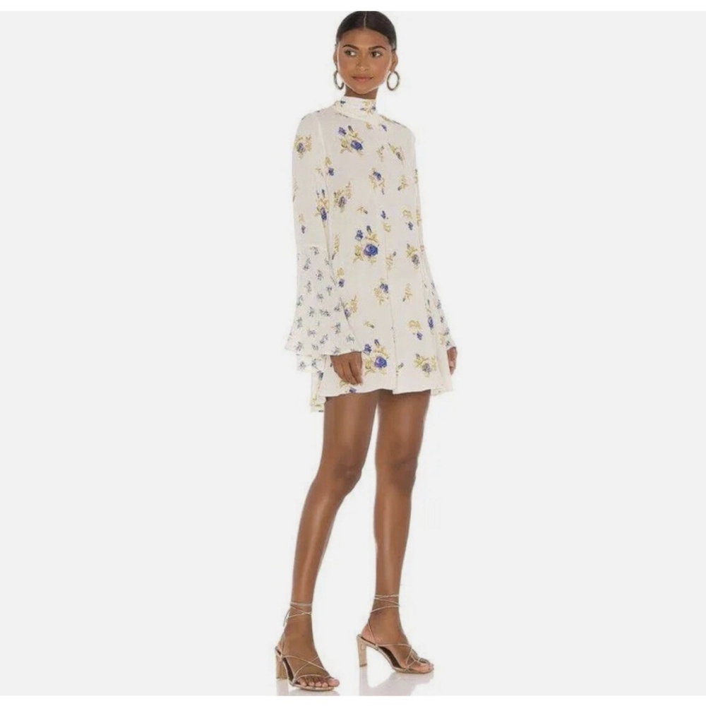 NWT Free People Tate Mock-Neck Tunic Ivory Combo, Size Small